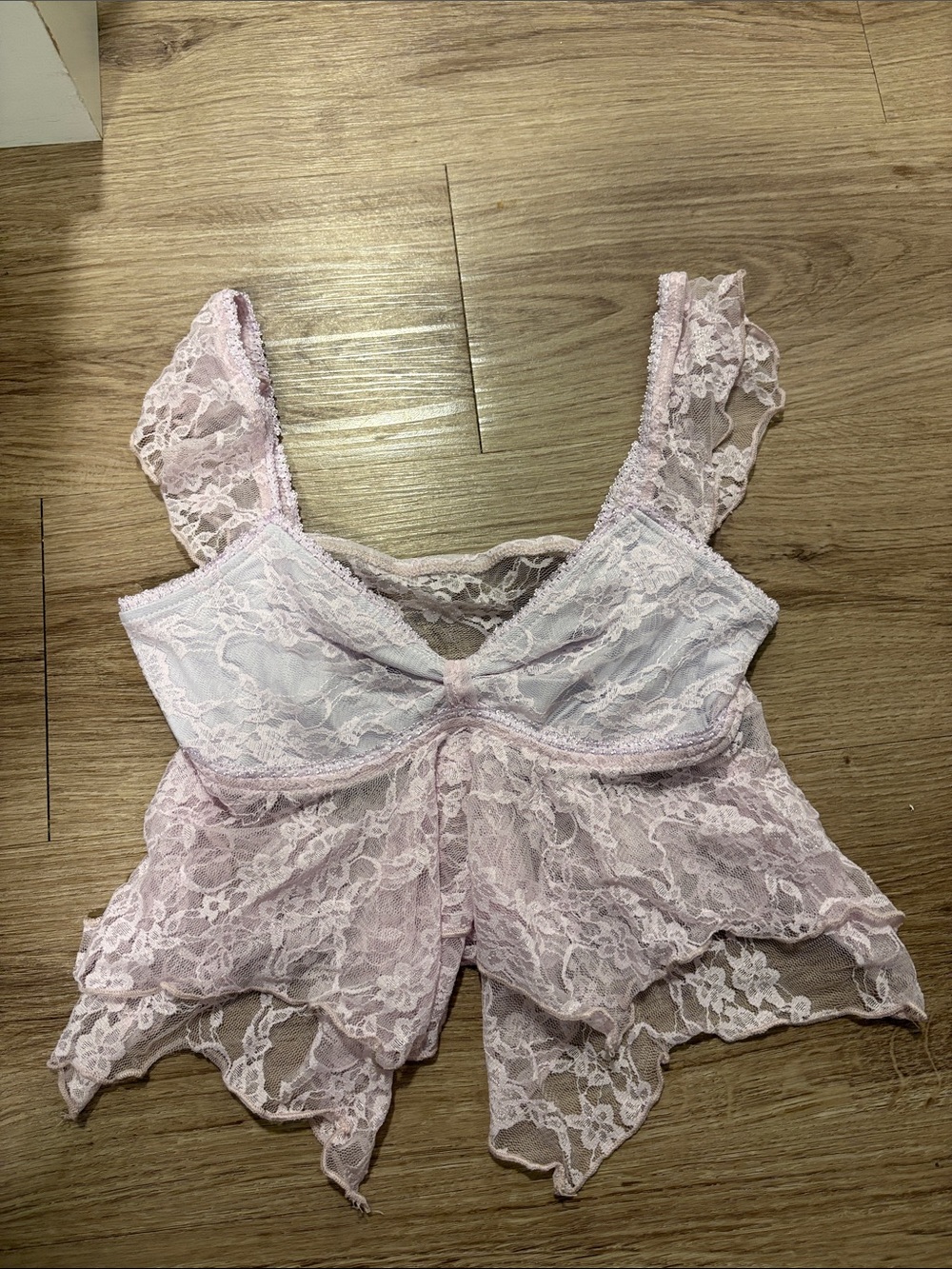 SHEIN Pale Pink Lace Chemise Tank